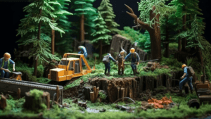 People are working in the forest 2