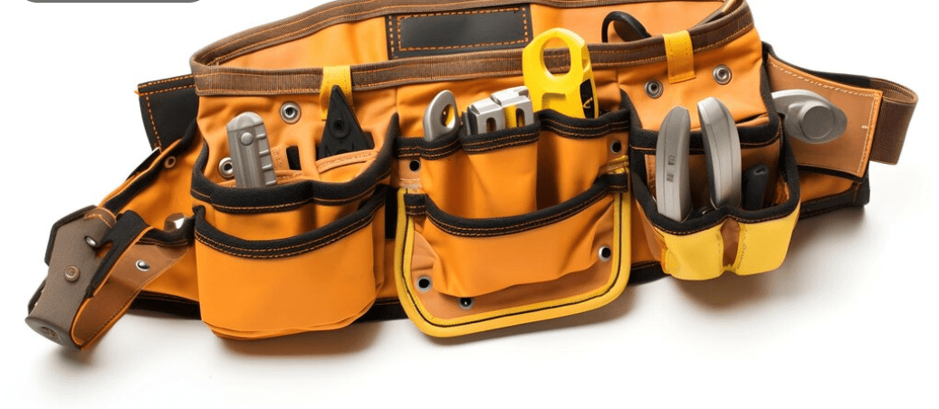 Adorable pretend play tool belt with soft tools 