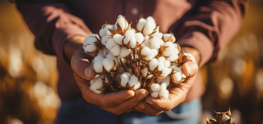 Close-up hands holding bowl with cotton