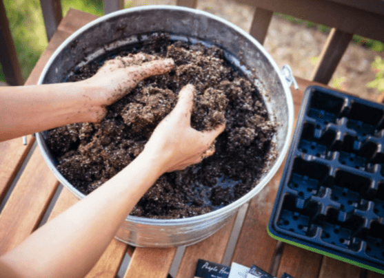 Seed starting mix preparation