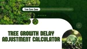 Use the Tree Growth Delay Adjustment Calculator to address tree growth delays with tailored care recommendations.