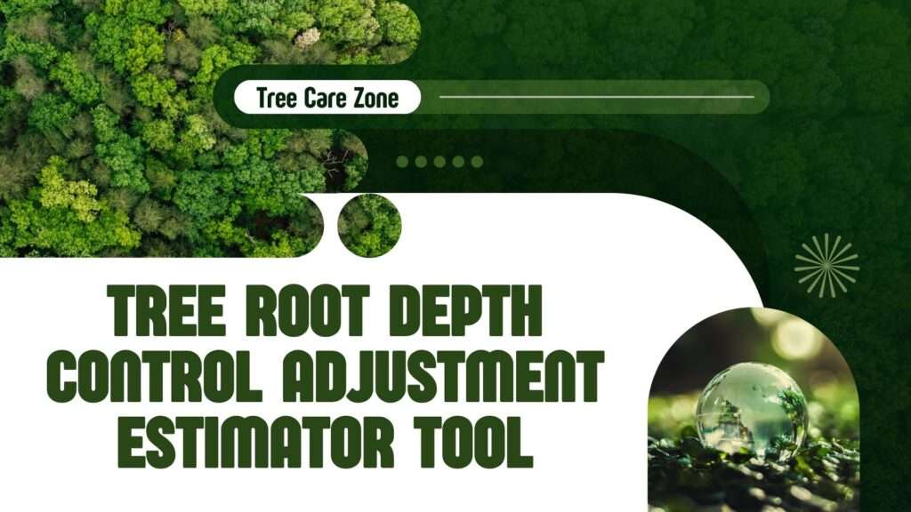 Tree Root Depth Control Adjustment Estimator Tool