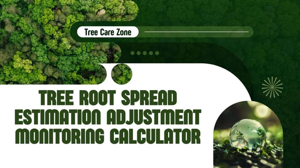Tree Root Spread Estimation Adjustment Monitoring Calculator