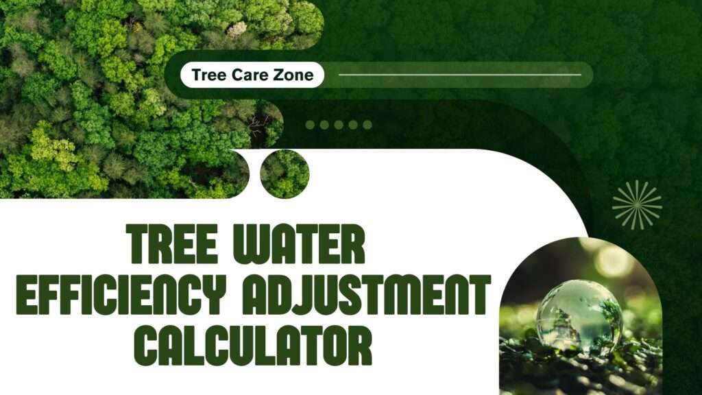 Tree Water Efficiency Adjustment Calculator
