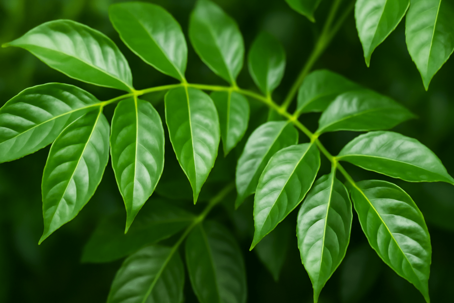 "Close-up of Shamel Ash tree leaves showing the pinnate structure and glossy green foliage."