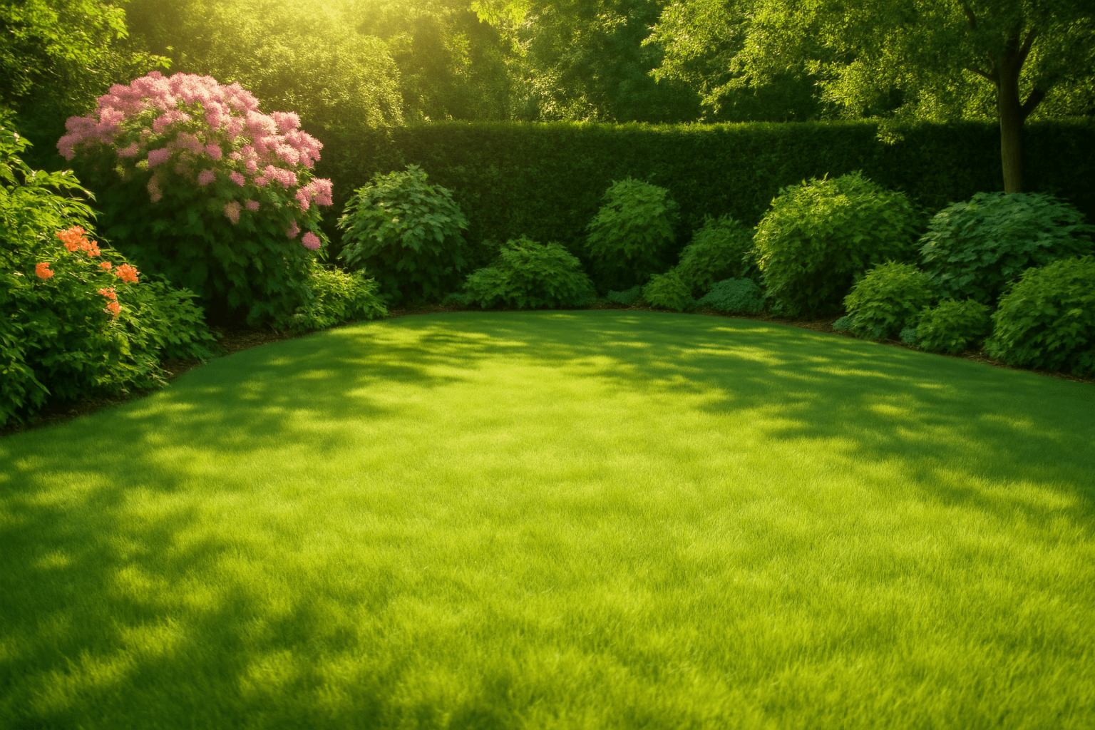 Sunny garden spot with ample space, perfect for planting a sweetgum sapling for healthy growth.