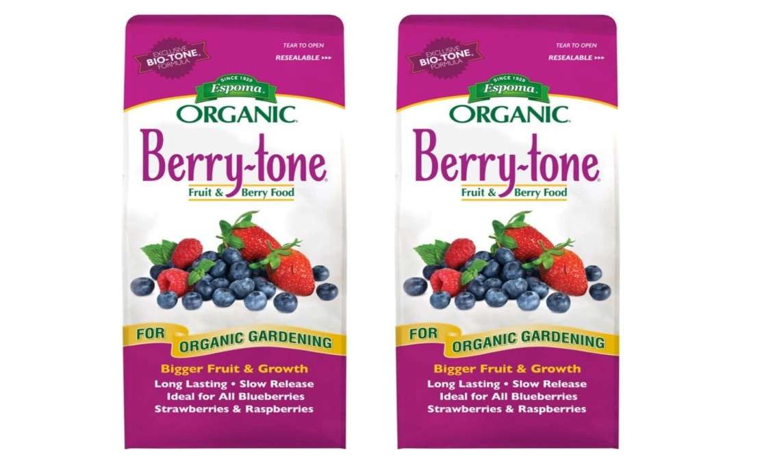  Espoma Organic Berry-Tone 4-3-4 Natural & Organic Fertilizer and Plant Food for All Berries. 4 lb. Bag. Use for Planting & Feeding to Promot