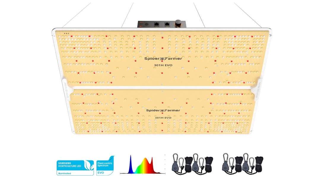  Spider Farmer SF4000, Samsung LM301H EVO Led Grow Light, Full Spectrum Plant Lights, 450W Dimmable & High Efficiency & Deeper Penetration Commercial