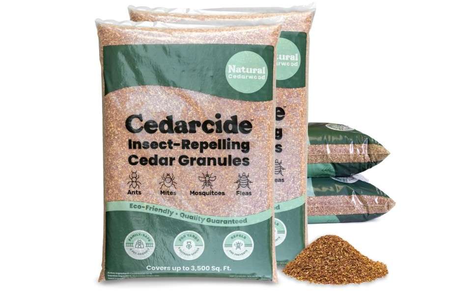 
Cedarcide Lawn, Home & Garden Cedar Granules | Repels Fleas, Ticks, Ants & Mosquitoes | Smells Great, Easy to Use | Family & Pet Safe 