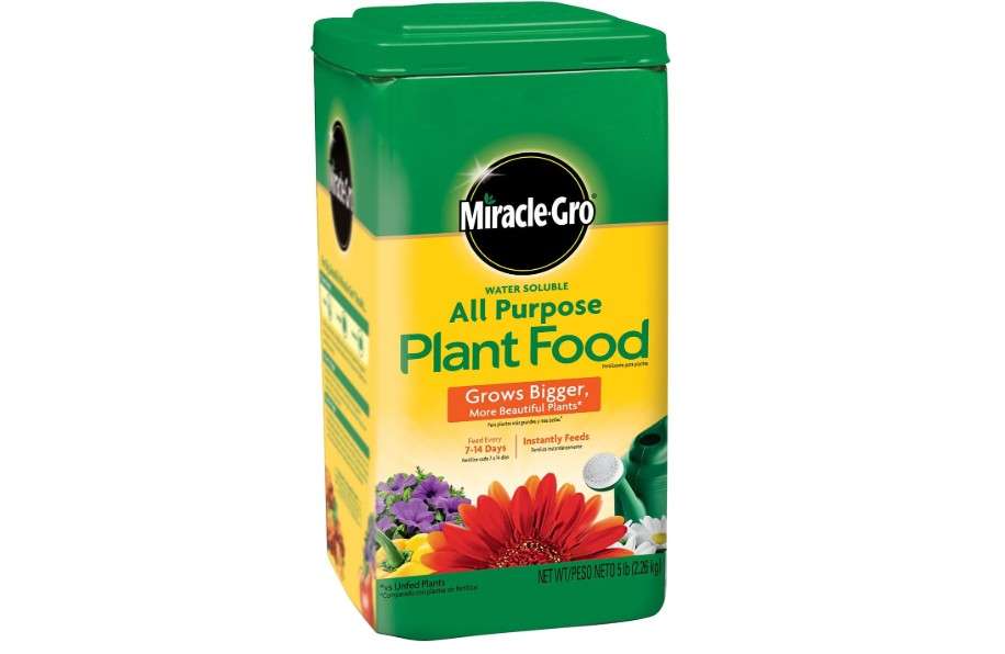 Miracle-Gro Water Soluble All Purpose Plant Food, For All Indoor or Outdoor Plants including Roses, Flowers, Vegetables, Houseplants, Trees, and Shrubs, 5 lbs.