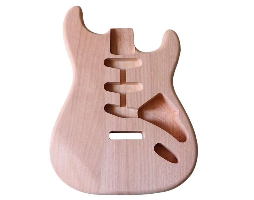  Guitar Body Mahogany Wood Electric Guitar Body Natural Color Guitar Barrel Body for Electric Guitar DIY Guitar Kit 