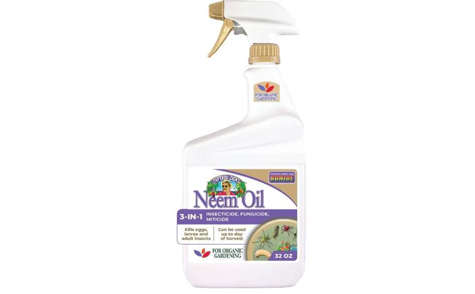 Bonide Captain Jack's Neem Oil, 32 oz Ready-to-Use Spray, Multi-Purpose Fungicide, Insecticide and Miticide for Organic Gardening 