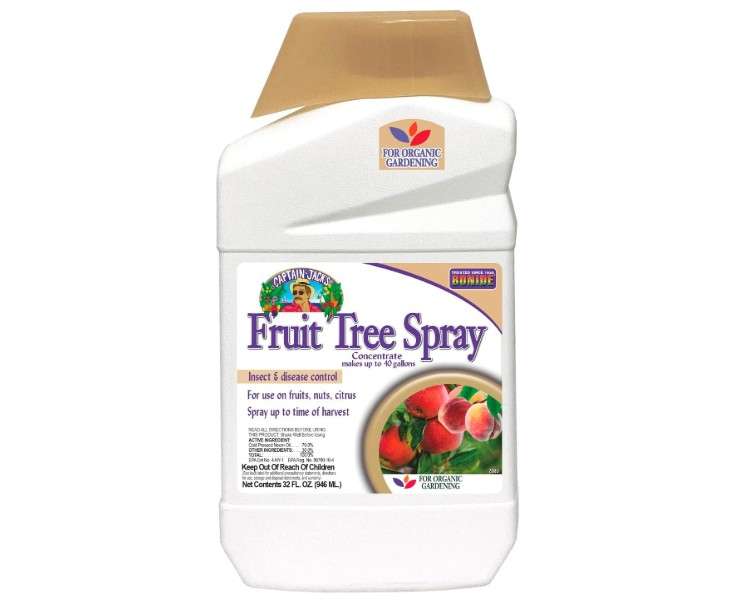  Bonide Captain Jack's Fruit Tree Spray, 32 oz Concentrate, Insect & Disease Control Spray for Organic Gardening
