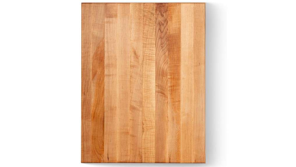 John Boos RA-Board Series Rectangular Wooden Maple Cutting Board 24”x18” – 2.25” Thick, 30-lb Reversible Butcher Block with Edge-Grain & Finger Grips