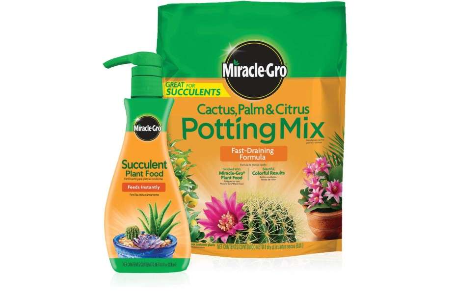 
Miracle-Gro Cactus, Palm & Citrus Potting Mix and Succulent Plant Food - Bundle of Potting Soil (8 qt.) and Liquid Plant Food (8 oz.) for Growing