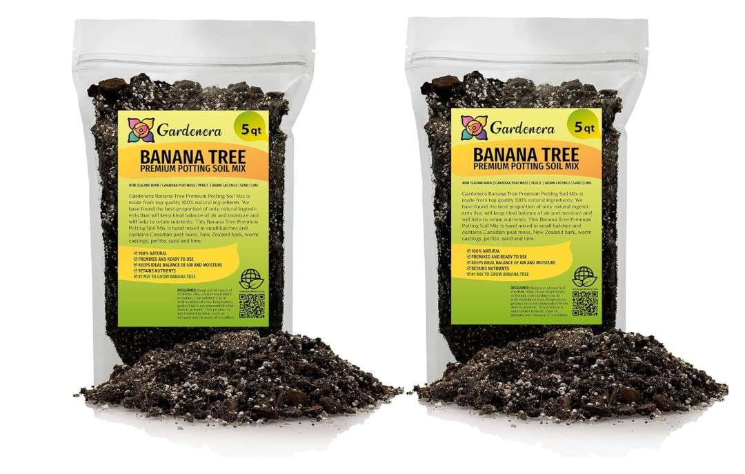 
Gardenera Banana Tree Potting Soil - All-Natural Blend for Thriving Banana Trees - Promotes Deep Root Penetration and Optimal Nutrient Uptake (10 Quart)