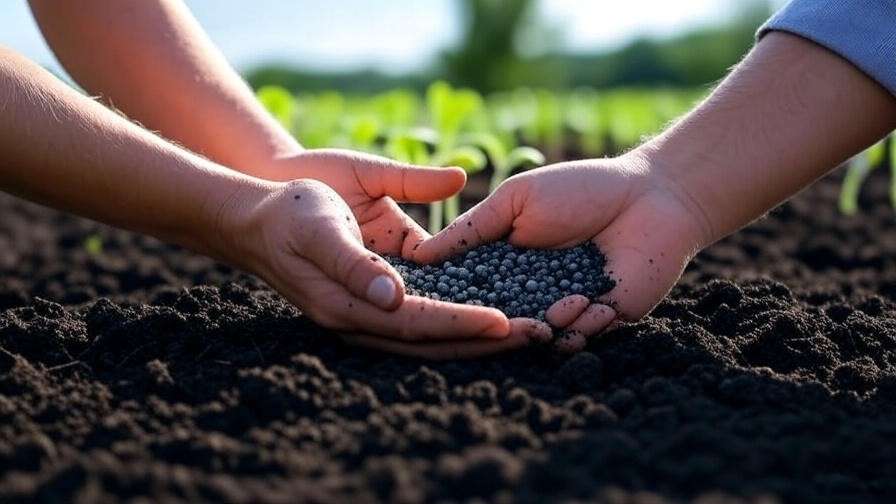 "Close-up of prepared soil with compost and watermelon seedlings for growing Hermiston Oregon watermelons." 