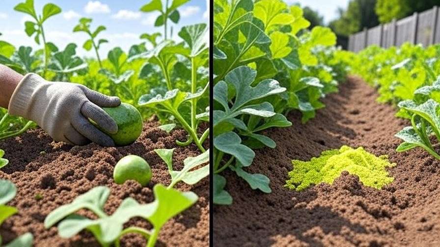 "Amending soil with lime and sulfur for watermelon pH adjustment."