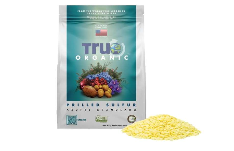 
True Organic Prilled Sulfur – Organic Fertilizer for Better Plant Growth, Flowers, Vegetables, and Herbs – Lowers Soil pH – 5lb Bag Covers 1,333 Sq. 