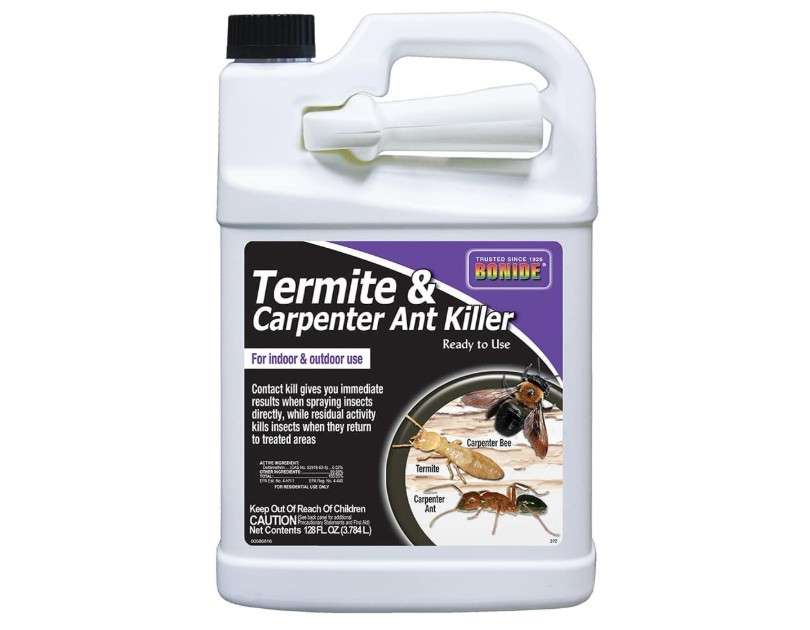 Bonide Termite & Carpenter Ant Killer, 128 oz Ready-to-Use Insect Killer Spray, Long Lasting Treatment for Lawn & Home