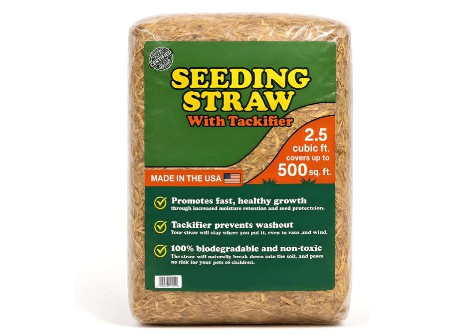 
Seeding Straw with Tackifier, 2.5 cu ft (Covers up to 500 Square Feet)