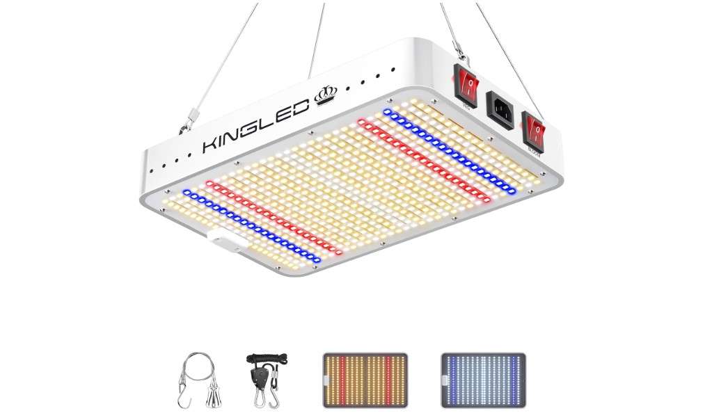 
KingLED 2025 KP1000 LED Grow Lights with Yield LEDs 2x2ft Coverage Full Spectrum Grow Lights for Indoor Hydroponic Plants Greenhouse Growing Lamps Veg Bloom