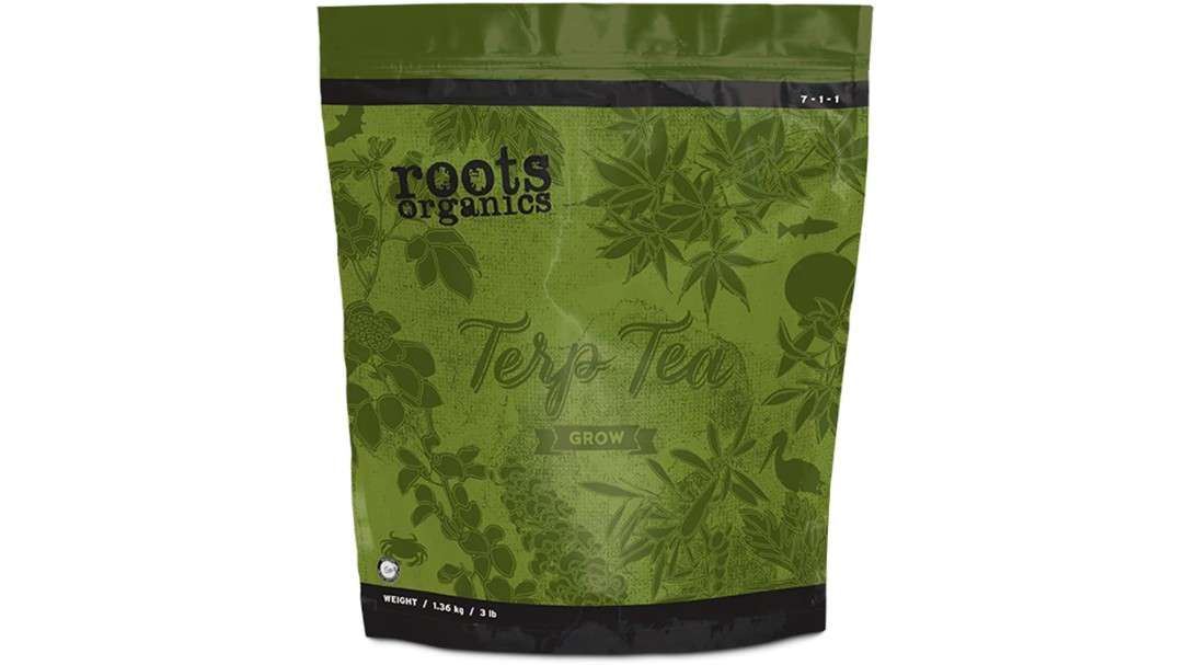 Roots Organics Terp Tea Grow Natural Dry Gardening Fertilizer Micronized Flowering Nutrient for Large and Small Gardens, 9 Pound Bag