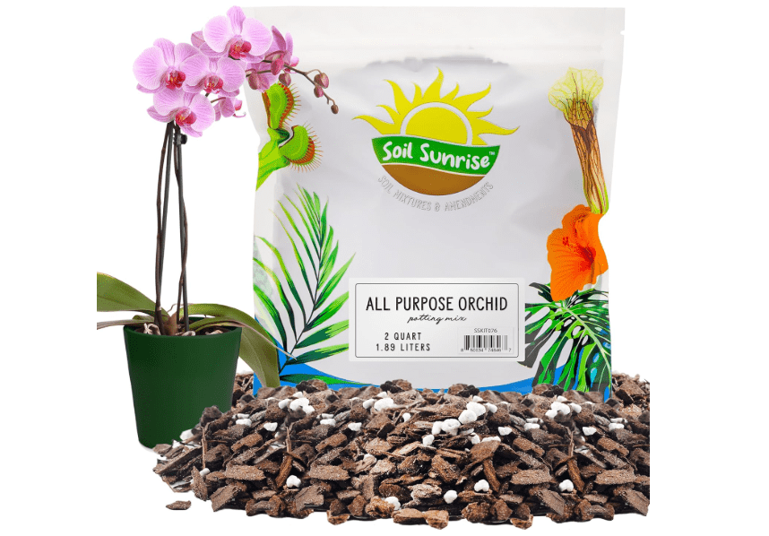 
All Purpose Orchid Potting Mix (2 Quarts), Orchid Bark/Perlite Blend for Moisture Drainage Balance