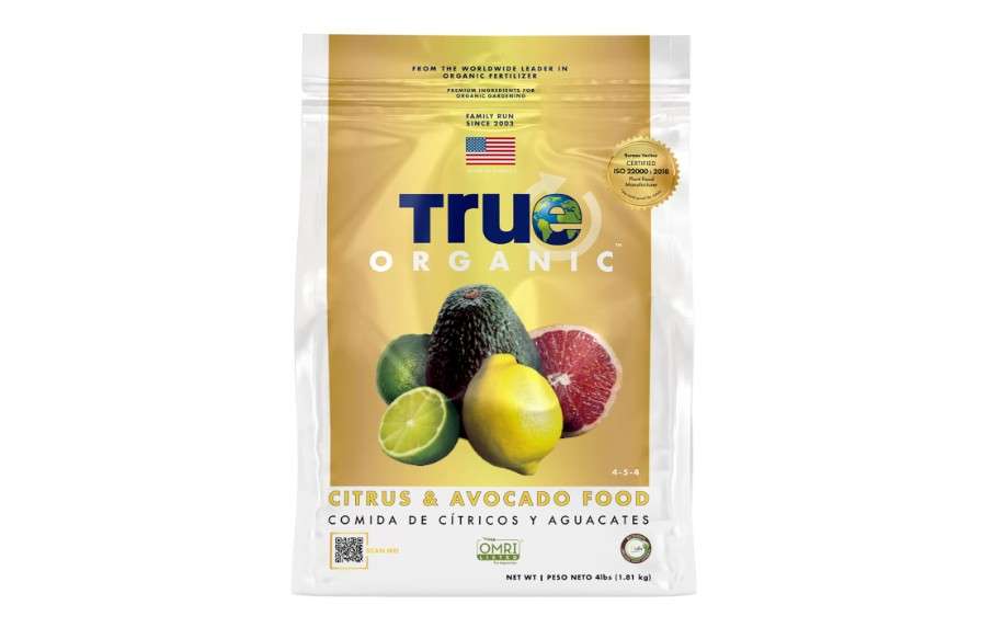 
True Organic Citrus & Avocado Food – Organic Fertilizer for Lush Foliage and Abundant Fruit – 4lb Bag Covers 70 Sq. Ft.