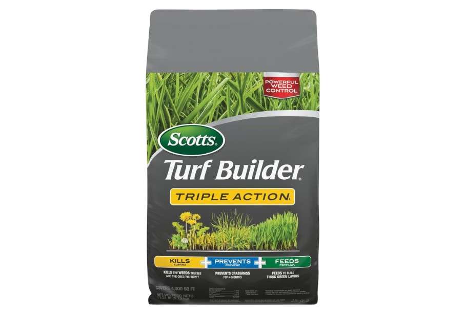 Scotts Turf Builder Triple ActionI, Weed Killer and Preventer Plus Lawn Fertilizer, 4,000 sq. ft., 11.31 lbs.