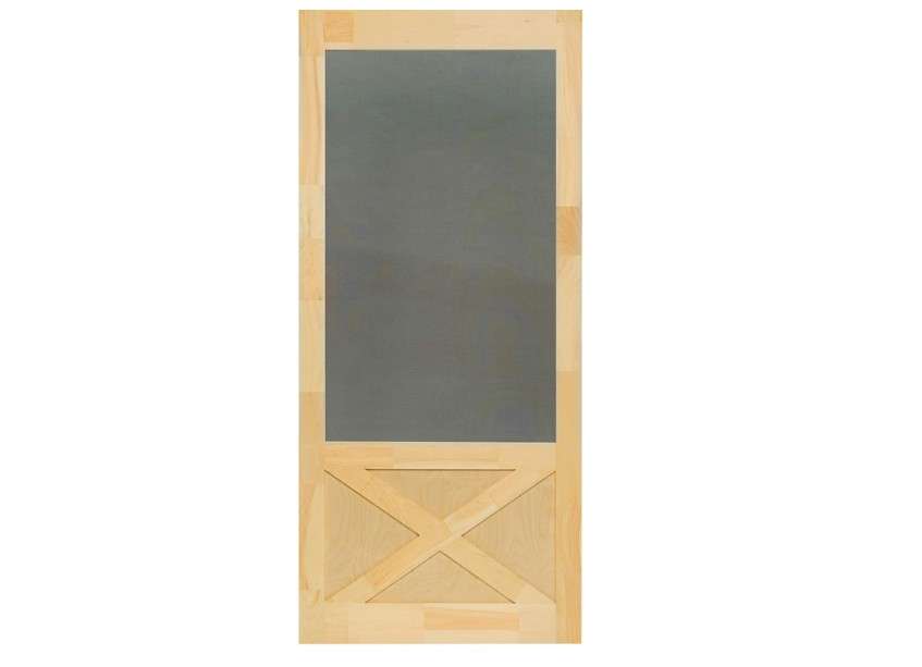  Thompson Finger-Jointed Pine Screen Door (32x84) Natural Wood