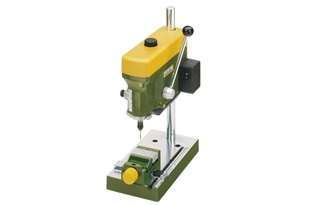 PROXXON Precision Bench Drill Press - Micro Hole Capability, Adjustable Depth & Table, 3-Speed Selection - TBM 115
