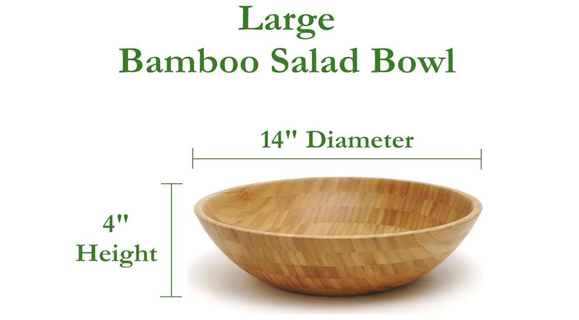 
Lipper International Bamboo Wood Salad Bowl
