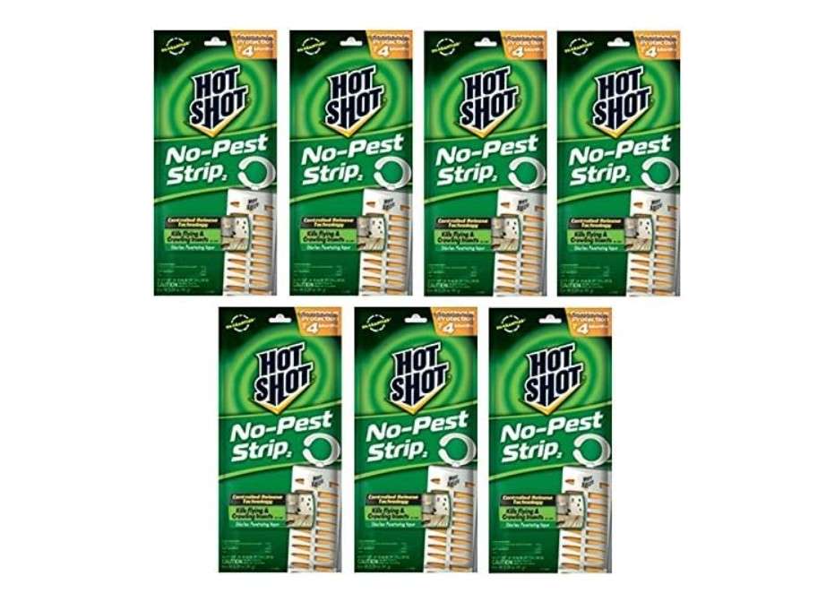  Hot Shot No-Pest Strip 2, Controlled Release Technology Kills Flying and Crawling Insects 2.29 Ounce (Value Pack of 7)