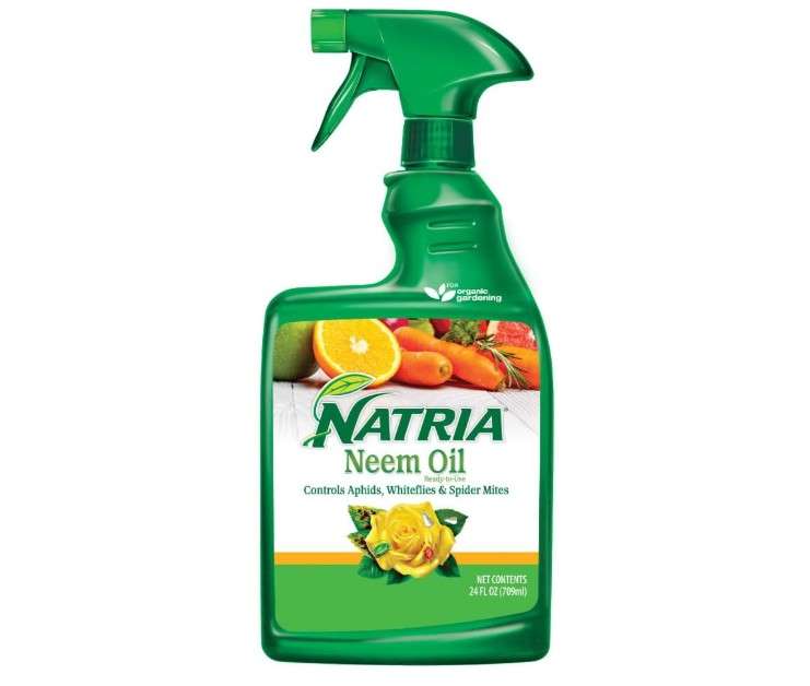  NATRIA Neem Oil Spray for Plants, Ready-to-Use, 24 Oz