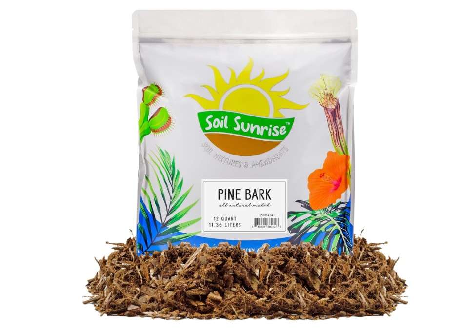 
100% Natural Pine Bark Mulch Nuggets (12 Quarts), Small Chips for Indoor/Outdoor Container Gardening, Ideal for Soil Supplement, Houseplant Topper,