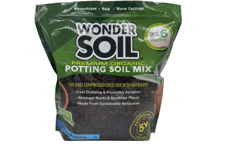 
WONDER SOIL Organic Potting Soil | Ready to Plant Coco Coir Fully Loaded with Nutrients | 3 LBS Bag Expands to 12 Quarts of Indoor Outdoor Soil for Gardens...