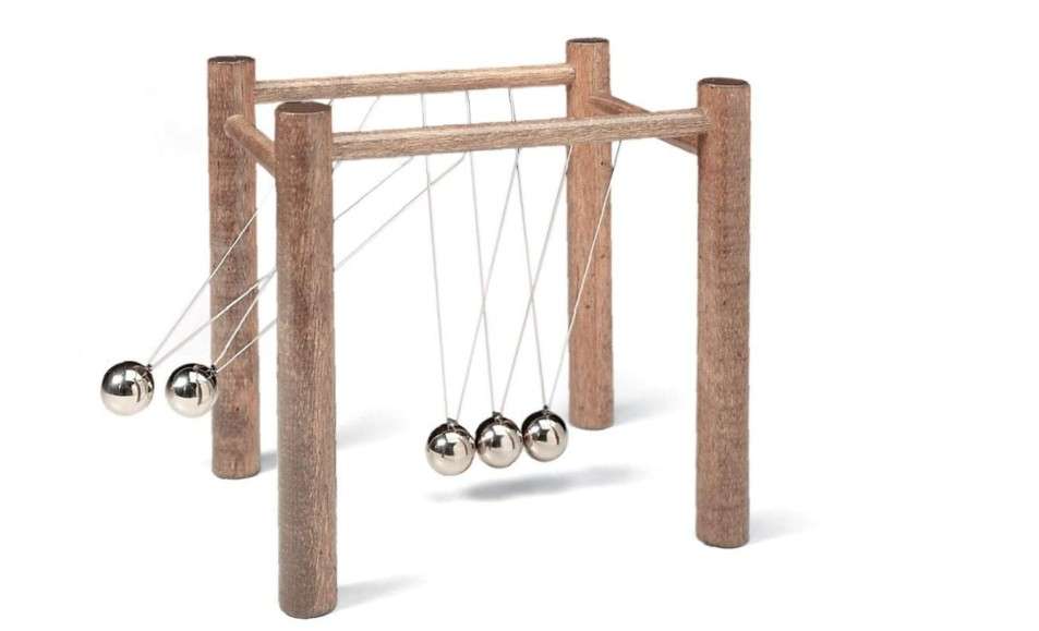  Newtonian Demonstrator – Newton’s Cradle Swinging Pendulum, Physics Kinetic Energy 