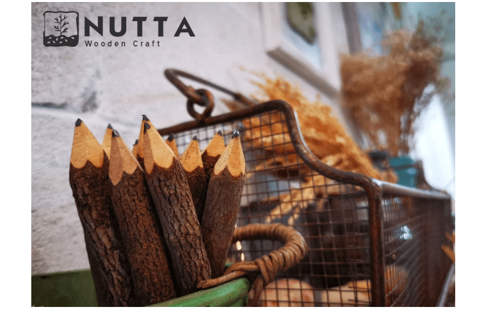  NUTTA - 12 Pencils Graphite Wooden Pencils Rustic Branch & Twig Wood Pencil Home Decoration or Gift Handmade Wooden Craft DIY Decorate Room Decor Party.