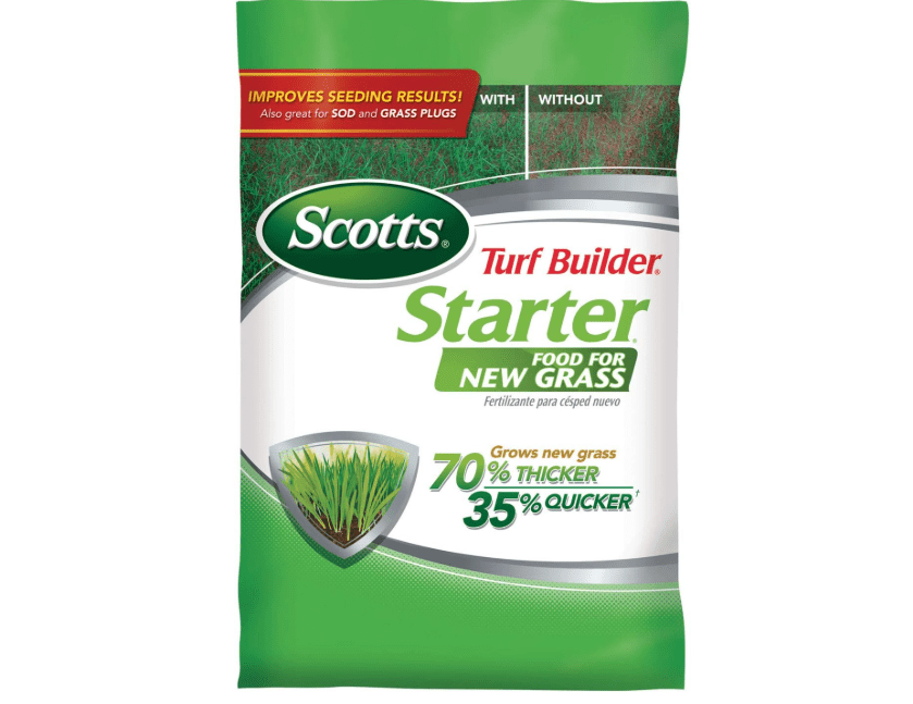  Scotts Turf Builder Starter Fertilizer for New Grass, Use When Planting Seed, 1,000 sq. ft., 3 lbs.