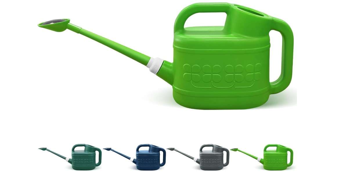 
Qilebi 2 Gallon Watering Can for Outdoor Plants, Plant Watering Cans with Removable Long Spout and Stainless Steel Sprinkler Head, Large Plastic Watering.