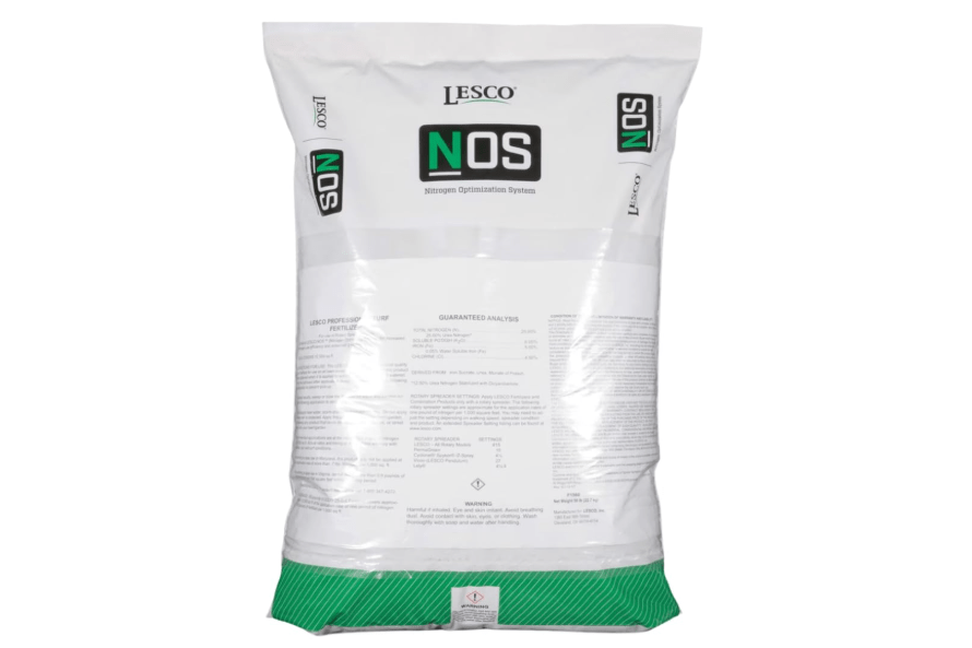 Lesco 18-24-12 Starter Fertilizer NOS - 50 lb - Covers 12,000 sqft. (Nitrogen Optimizing System) for Increased nitrogen use Efficiency and