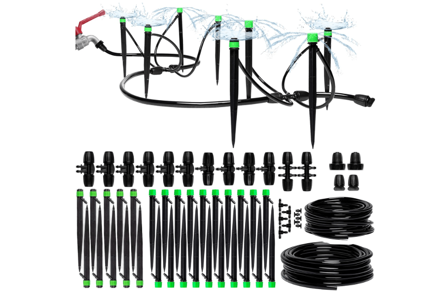 
CARPATHEN Drip Irrigation System - Adjustable Premium Irrigation System for Garden, Raised Beds - Complete Drip Irrigation Kit with Drip Emitters