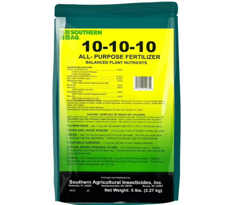 Southern Ag All Purpose Granular Fertilizer 10-10-10, 5 LB Size: 5 