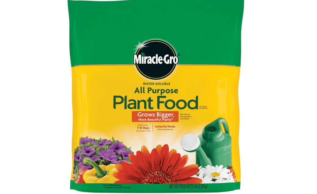 
Miracle-Gro Water Soluble All Purpose Plant Food, 24-8-16, Instantly Fertilizes Plants, Waterproof Bag