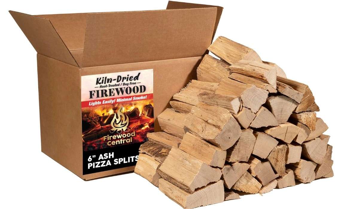 
Firewood Central Kiln-Dried PA Ash – 6” Splits (35–40 Pieces) – Mild Smoking Wood for Pizza Ovens, BBQ & Fire Pits – Easy Light, Low Smoke, USA Sourced