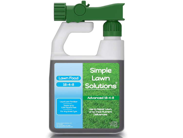  Advanced 16-4-8 Balanced NPK - Lawn Food Quality Liquid Fertilizer - Spring & Summer Concentrated Spray - Any Grass Type - Simple Lawn Solutions