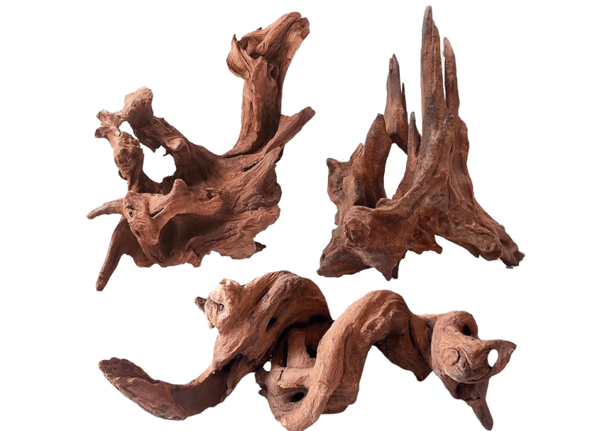 Jorewood Natural Aquarium Driftwood for Fish Tanks & Reptile Terrariums – Safe Fish Tank Decorations, Unique Twisted Branches 3-Piece 7-11 Inch Low