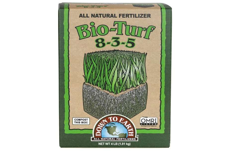  Down to Earth Organic Bio-Turf Lawn Fertilizer Mix 8-3-5, 4 lb