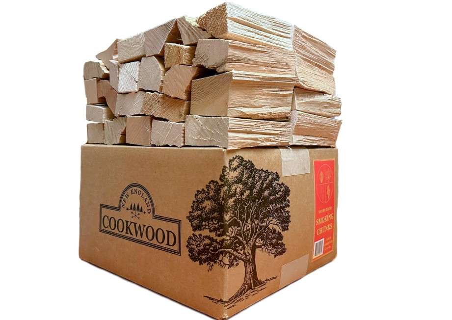 
Smoking Chunks - Maple, Beech & Oak. 5 Inch Universal Cooking Firewood - 15lbs. ~1000cuin Premium Kiln Dried Cooking Wood for Grills, Smokers and Ooni,